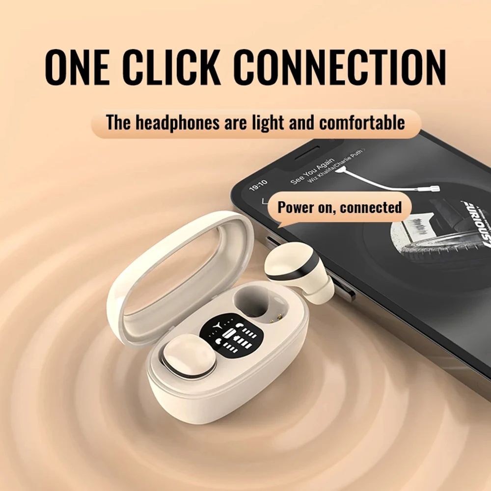 Mini Invisible Headphones TWS Bluetooth Earphones Wireless Headsets Sports HiFi Stereo Noise Reduction Earbuds For iPhone Andoird