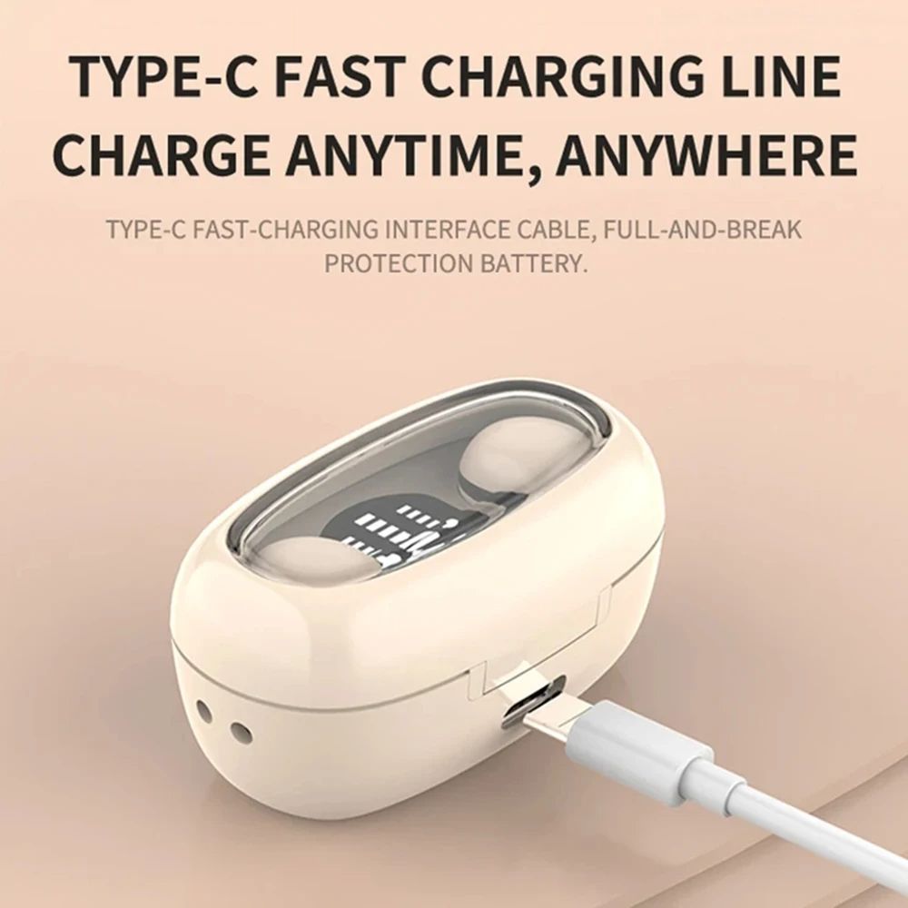 Mini Invisible Headphones TWS Bluetooth Earphones Wireless Headsets Sports HiFi Stereo Noise Reduction Earbuds For iPhone Andoird