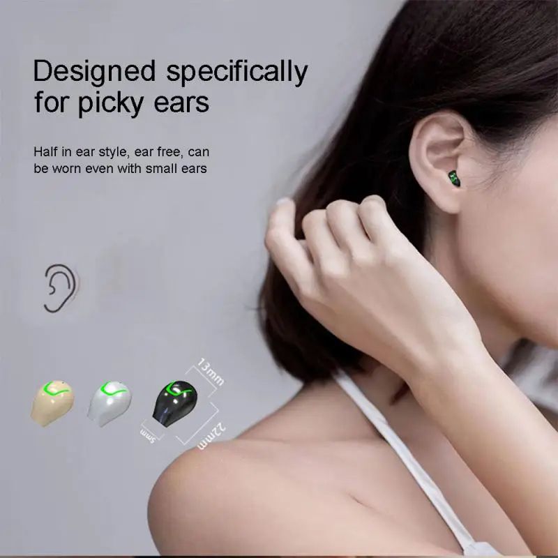 Wireless Sleep Noise-canceling Invisible Dual-ear Mini Long Battery Life Premium Quality Sound Top-selling Rising Hot