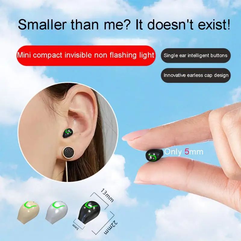 Wireless Sleep Noise-canceling Invisible Dual-ear Mini Long Battery Life Premium Quality Sound Top-selling Rising Hot