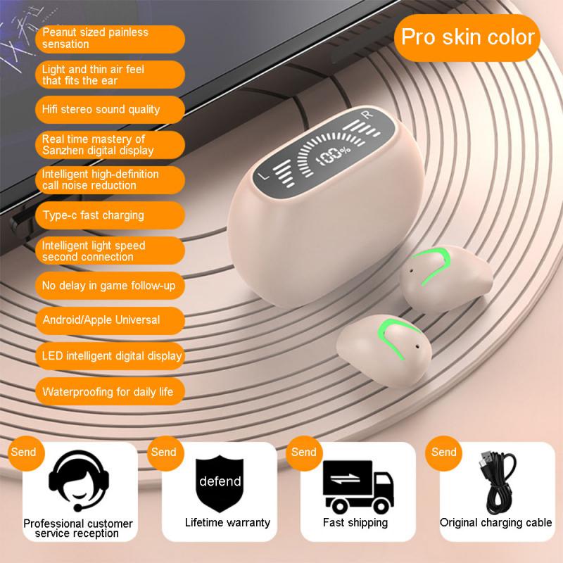 Wireless Sleep Noise-canceling Invisible Dual-ear Mini Long Battery Life Premium Quality Sound Top-selling Rising Hot