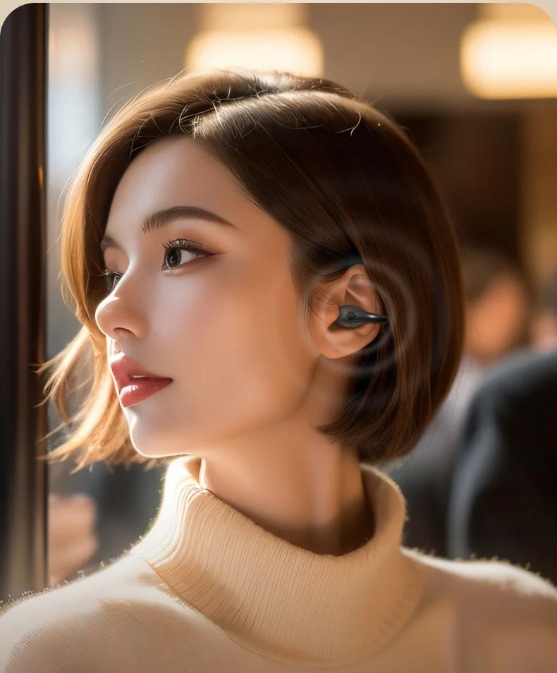 dolphin ear clip Bluetooth earphones ultra long life noise-cancelling digital display smart Bluetooth wireless earphones