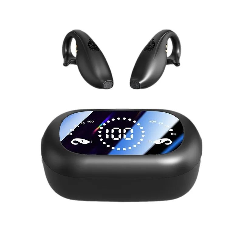dolphin ear clip Bluetooth earphones ultra long life noise-cancelling digital display smart Bluetooth wireless earphones