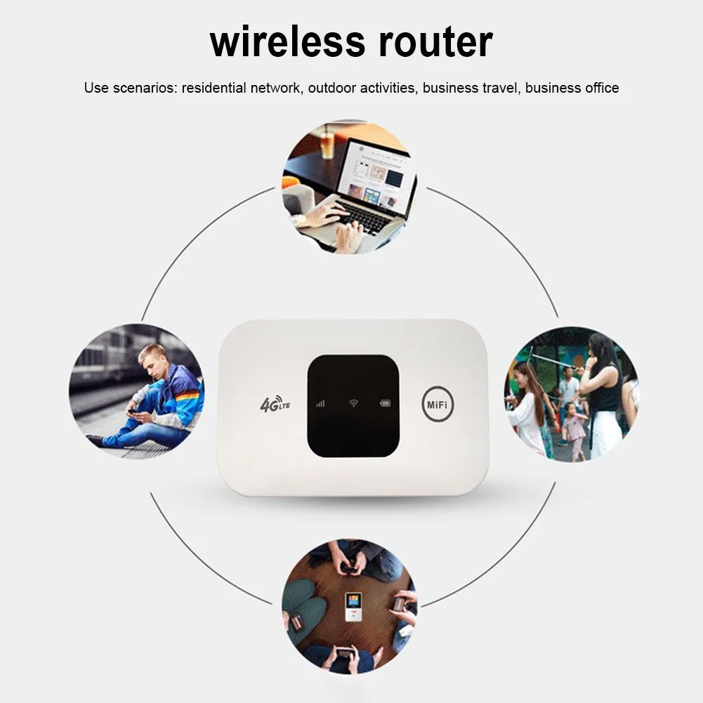 Router Wireless Wifi 2100mAh Mobile Hotspot with SIM Card Slot Hotspot Pocket 4G Lte WIFI 150mbps For Outdoor Home Office Travel