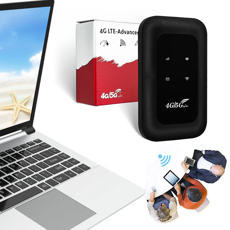 4G LTE Router MIFI 150Mbps Mobile Hotspot WiFi Signal Amplifier Portable Modem 2100mAh Wireless WiFi Repeater with SIM Card Slot Chip