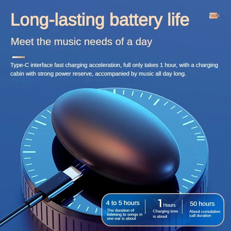Invisible Sleep Wireless Earphone TWS Bluetooth 5.3 Earpods Hidden Earbuds IPX5 Waterproof Noise Reduction Sports Headset