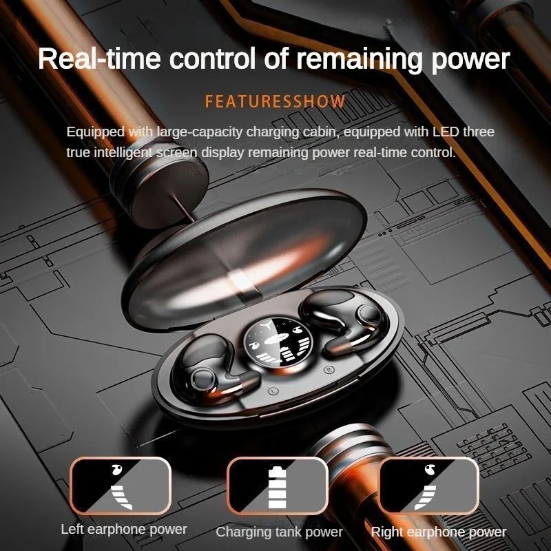 Invisible Sleep Wireless Earphone TWS Bluetooth 5.3 Earpods Hidden Earbuds IPX5 Waterproof Noise Reduction Sports Headset