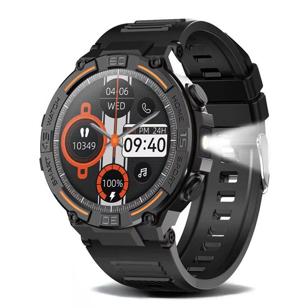 1.52 inch Smart Watch IP67 Waterproof Original Design Sports Watch With Compass And Altitude Barometer LED Flashlight Call