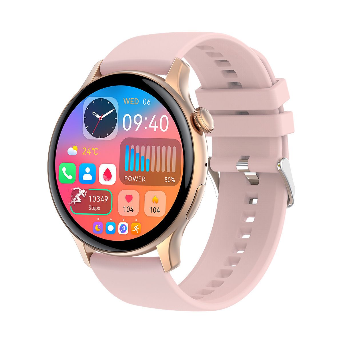 2024 New NFC Smart Watch Ladies 466*466 HD Screen Health Tracker Sports Voice Bluetooth Call Smartwatch Women For Huawei Xiaomi