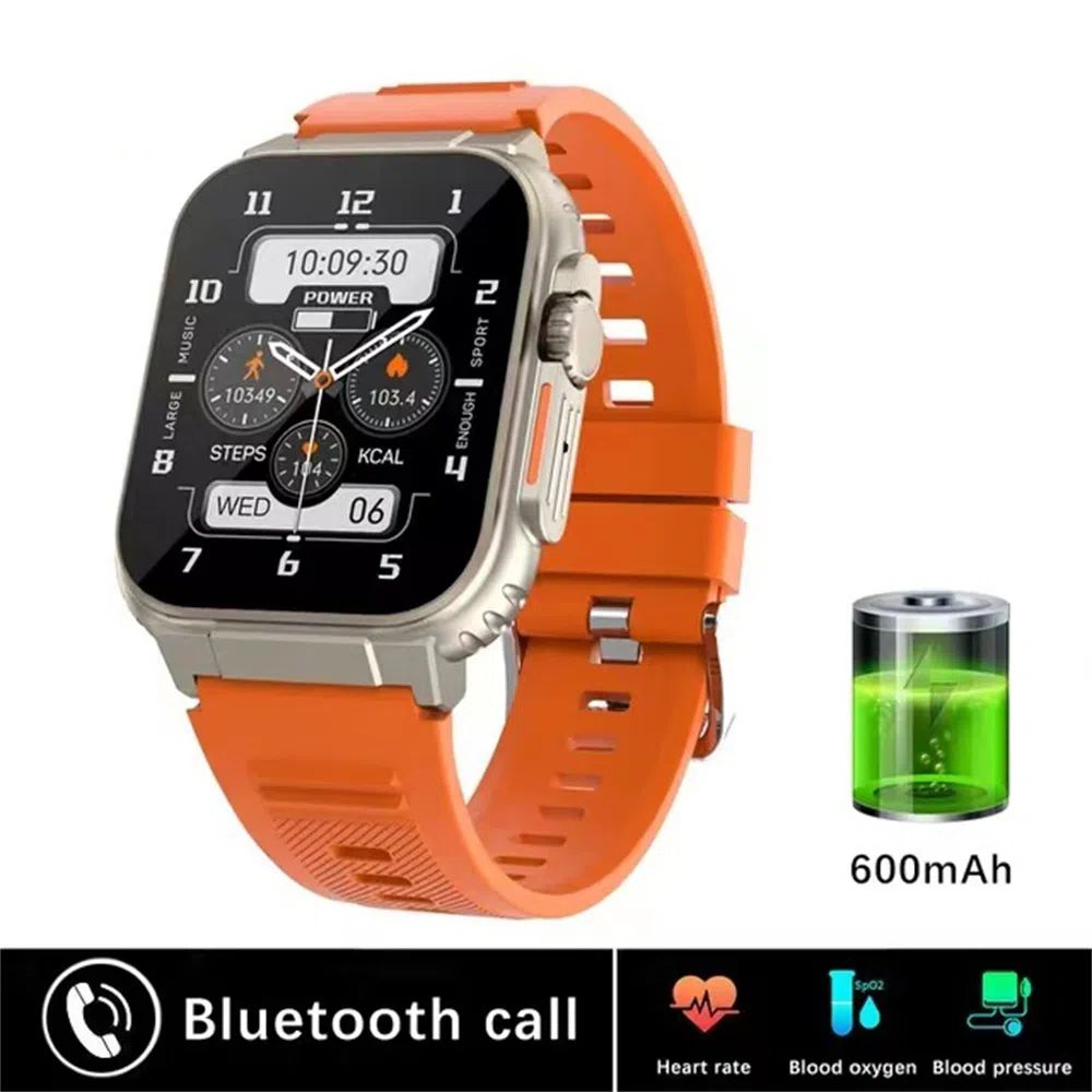 New Bluetooth Call Smart Watch Men 600Mah Large Battery 100+ Sports Fitness Tracker Waterproof Women