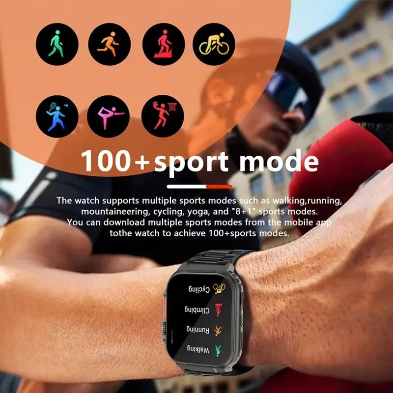 New Bluetooth Call Smart Watch Men 600Mah Large Battery 100+ Sports Fitness Tracker Waterproof Women