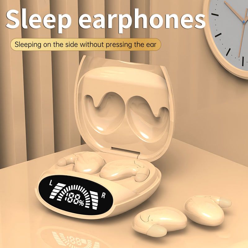 Sleep Invisible Earbuds Tiny Mini Headphones Hidden Noise Cancelling TWS Wireless Headsets Sports Stereo Bluetooth 5.3 Earphone