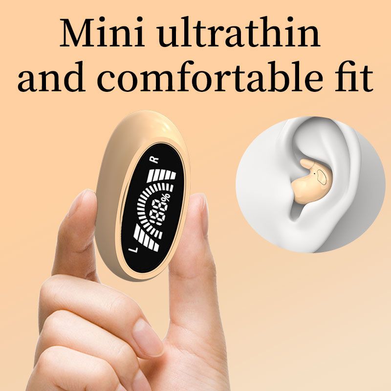 Sleep Invisible Earbuds Tiny Mini Headphones Hidden Noise Cancelling TWS Wireless Headsets Sports Stereo Bluetooth 5.3 Earphone
