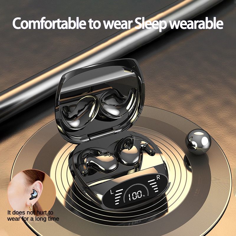 Sleep Invisible Earbuds Tiny Mini Headphones Hidden Noise Cancelling TWS Wireless Headsets Sports Stereo Bluetooth 5.3 Earphone
