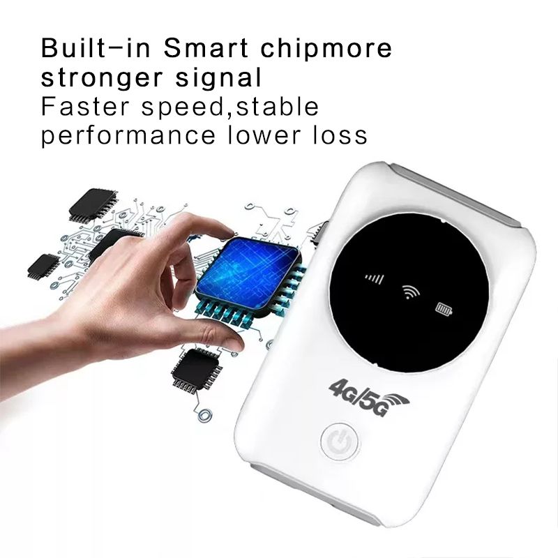 Pocket Hotspot Portable 4G Wireless Router MIFI 3200mAh Mobile Broadband 150Mbps Wide Coverage with SIM Card Slot 10 WiFi Users