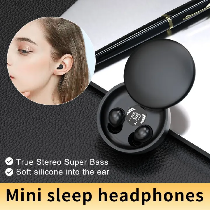 SK26 Bluetooth 5.4 Wireless Earphones Small Earbuds Sleeping Sport Invisible Headphones Bass Sound Quality Headset Sliding Cover