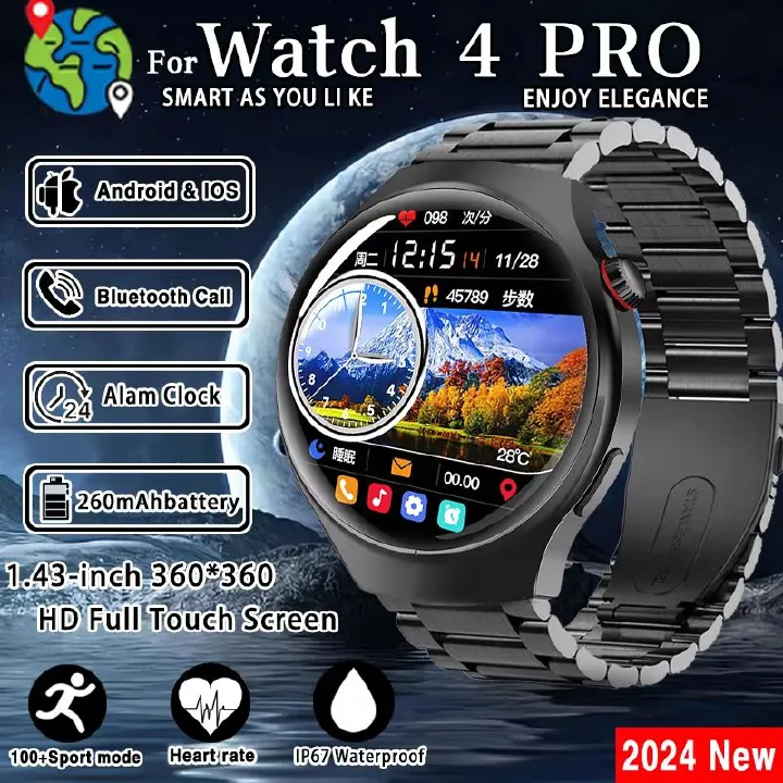 Smart Watch Men 360*360 HD Screen Watches Men GPS Tracker Bluetooth Call Heart Rate SmartWatch For Andoird Iphone Huawei