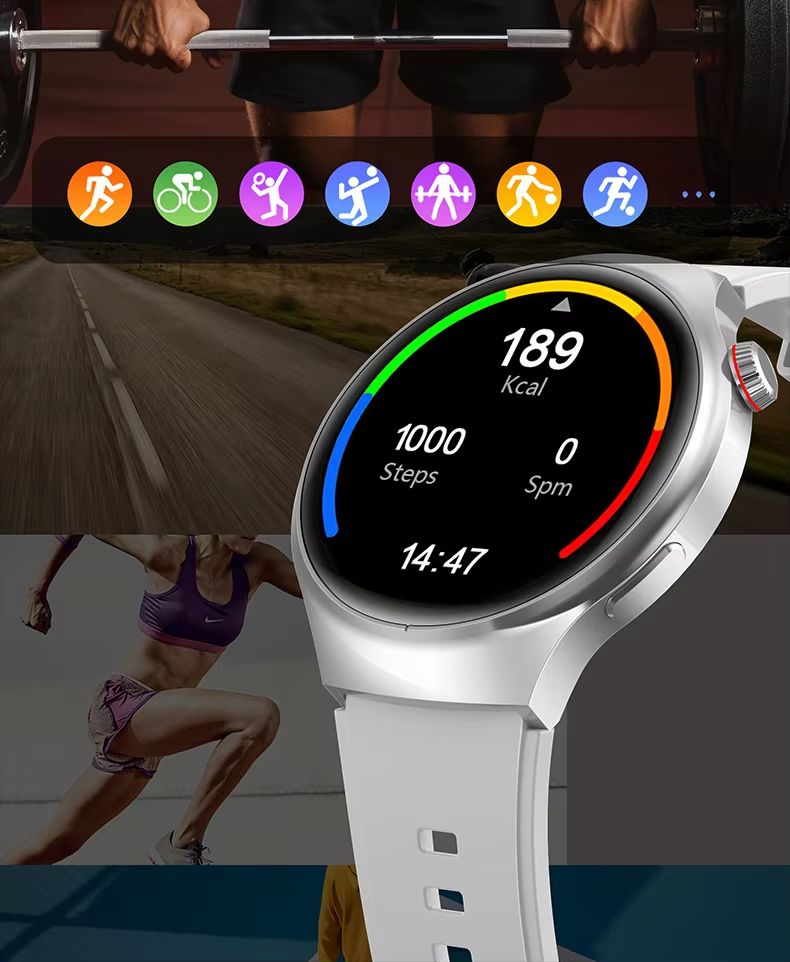 Smart Watch Men 360*360 HD Screen Watches Men GPS Tracker Bluetooth Call Heart Rate SmartWatch For Andoird Iphone Huawei