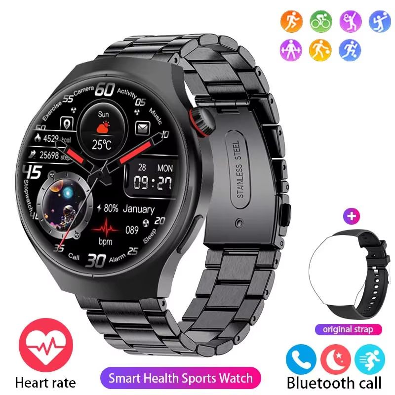 Smart Watch Men 360*360 HD Screen Watches Men GPS Tracker Bluetooth Call Heart Rate SmartWatch For Andoird Iphone Huawei