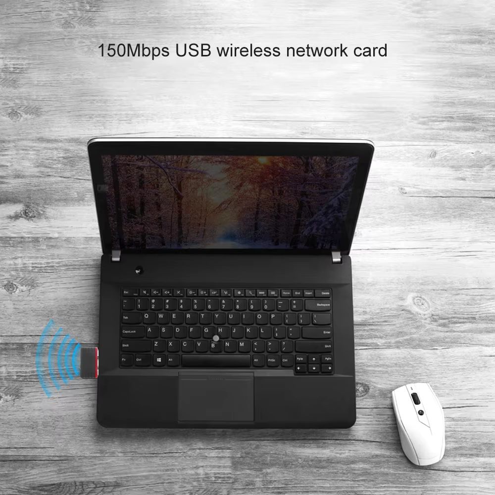 Mini USB Network Card Wireless WiFi Dongle Adapter USB2.0 2.4G 150Mbps WLAN LAN Wi-Fi Dongle Receiver For PC Desktop Tablet