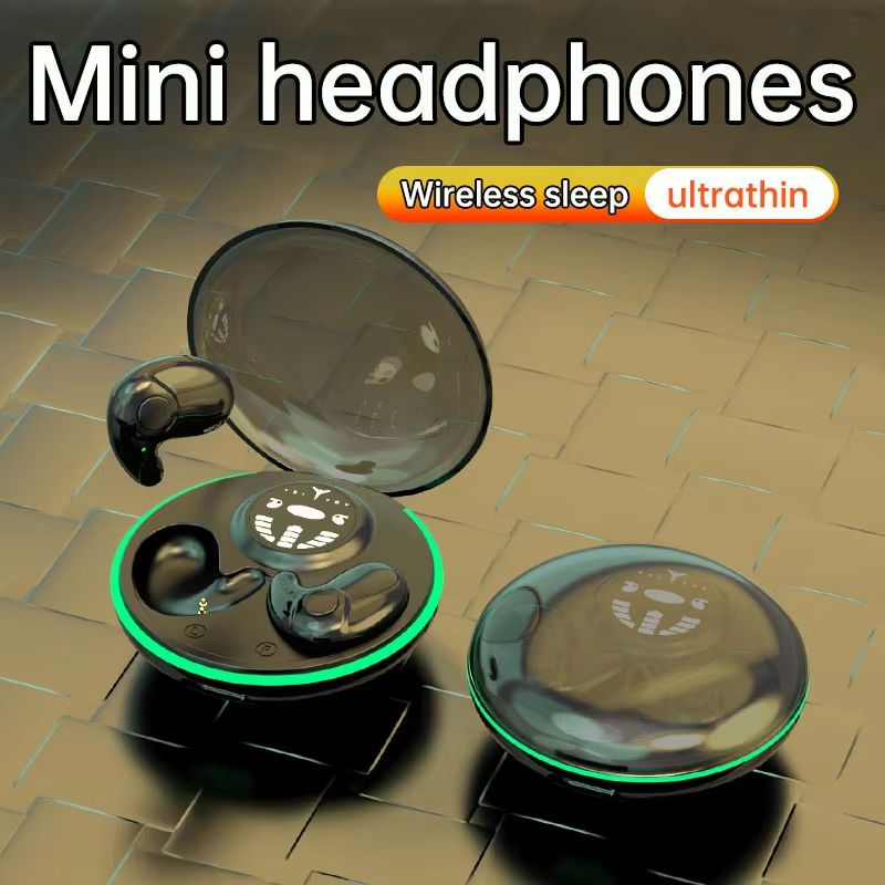 Invisible Sleep Wireless Bluetooth Earphones, Sleeping Earbuds for Side Sleepers Built-in Mic, with Type-C Fast Charging Case Sports Waterproof in-Ear Earbuds