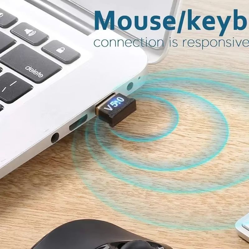 USB Bluetooth 5.0 Adapter Transmitter Bluetooth Receiver Audio Bluetooth Dongle Wireless USB Adapter for Computer PC Laptop Phone Tablet Printer Headphone Speaker Wireless Mouse Keyboard Music