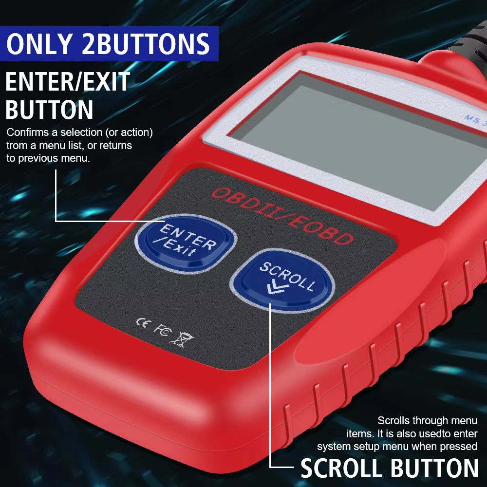 Car Diagnostic Tools Multifunctional Car Fault Code Reader Accurate Engine Diagnostic Tool OBD2 Code Reader Digital Display OBD2 Scanner Multi Functional Fault Code Clear 16 Pin Universal Version