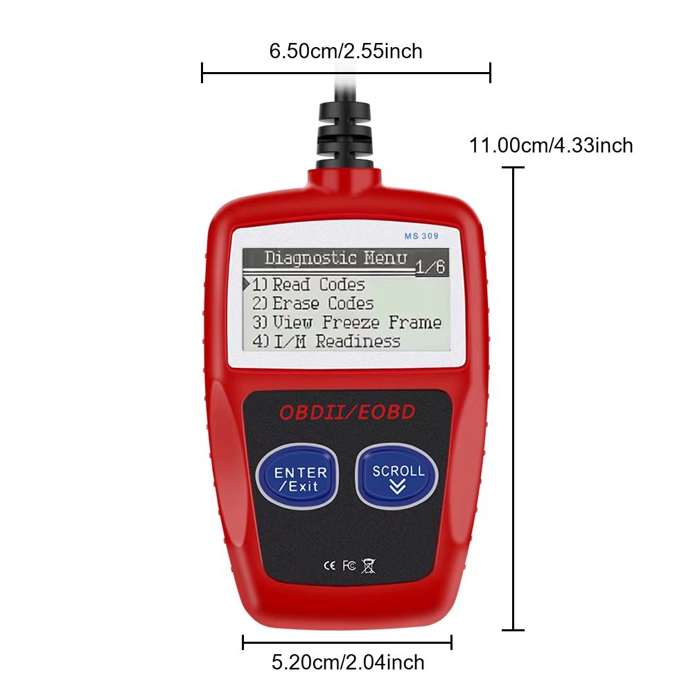 Car Diagnostic Tools Multifunctional Car Fault Code Reader Accurate Engine Diagnostic Tool OBD2 Code Reader Digital Display OBD2 Scanner Multi Functional Fault Code Clear 16 Pin Universal Version