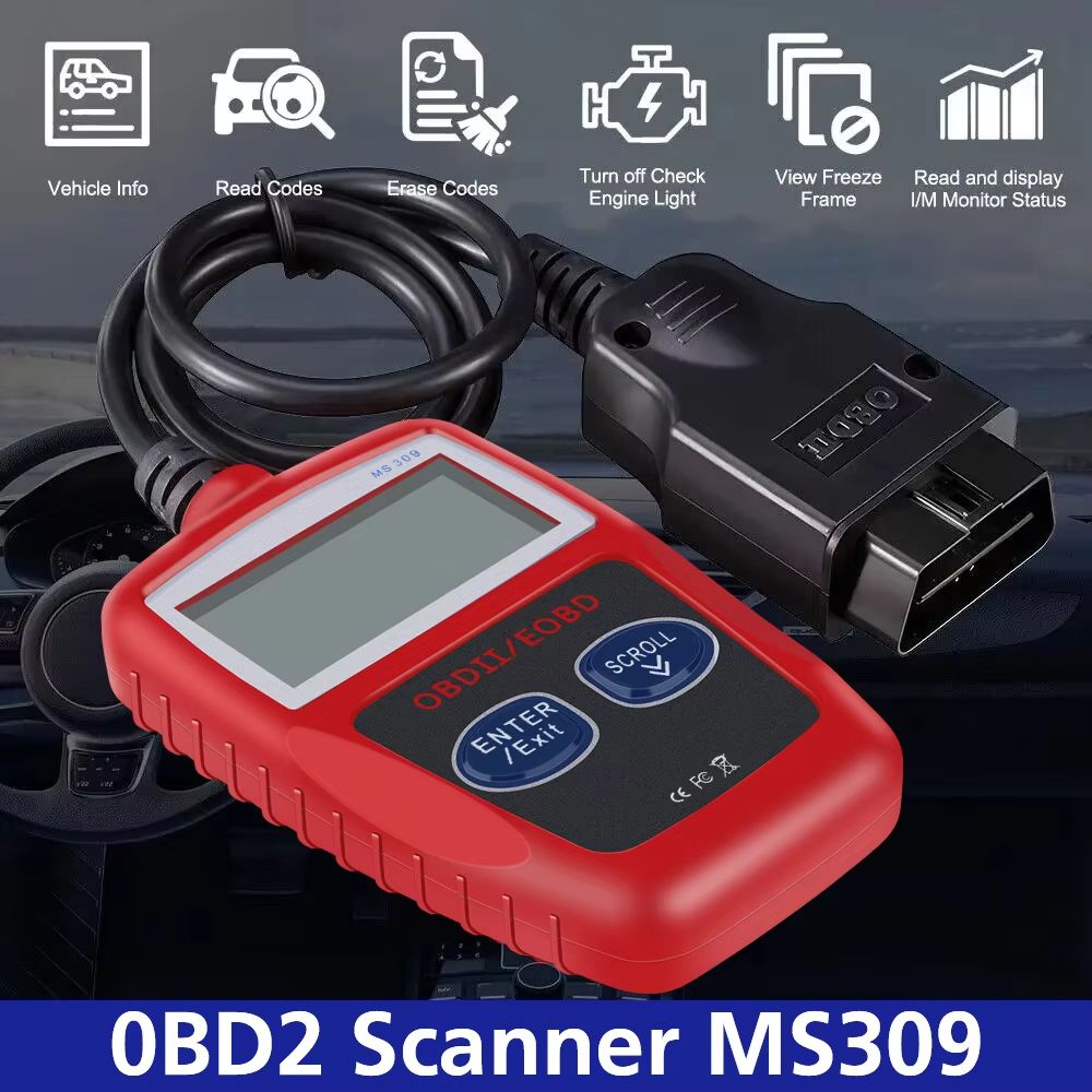 Car Diagnostic Tools Multifunctional Car Fault Code Reader Accurate Engine Diagnostic Tool OBD2 Code Reader Digital Display OBD2 Scanner Multi Functional Fault Code Clear 16 Pin Universal Version