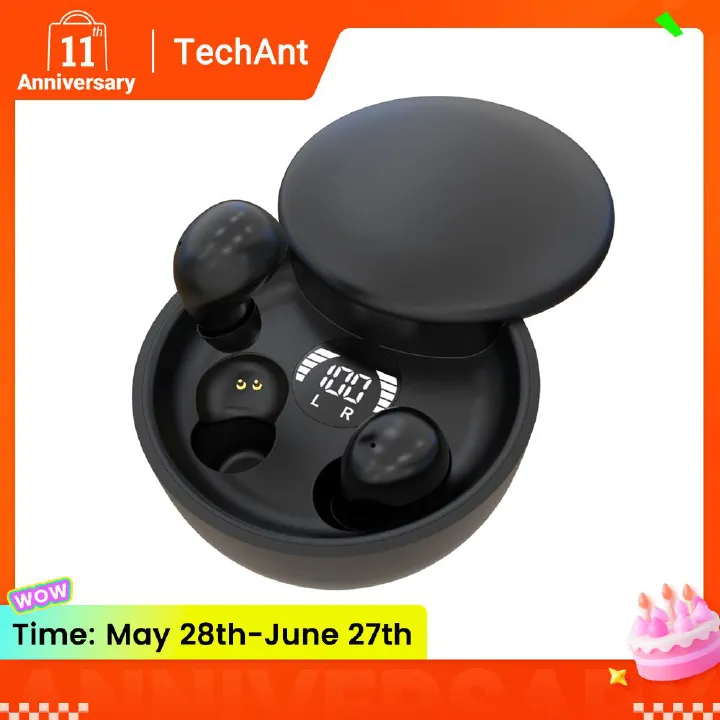 SK26 Bluetooth 5.4 Wireless Earphones Small Earbuds Sleeping Sport Invisible Headphones Bass Sound Quality Headset Sliding Cover