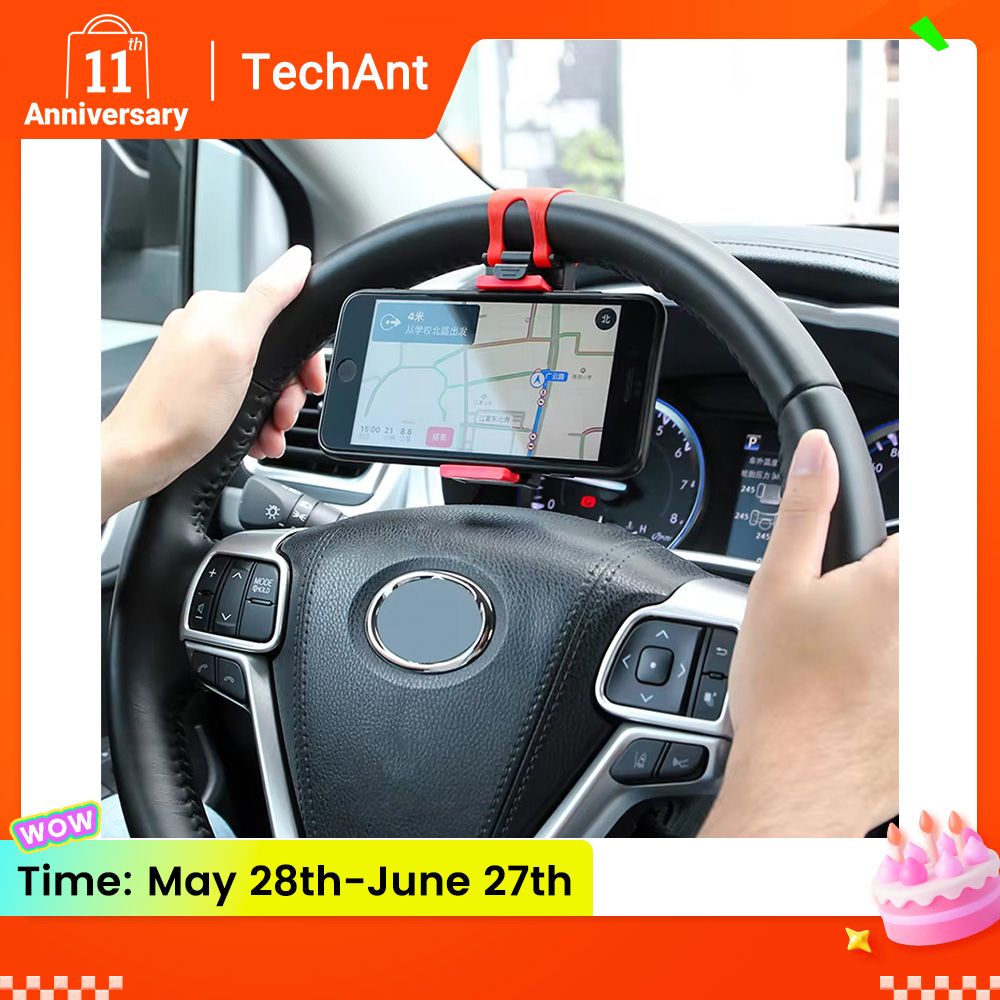 Universal Car Bracket Car Steering Wheel Phone Holder Clip Stand Elastic Buckle GPS Navigator Mount For Iphone Android