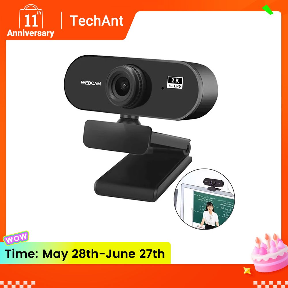 Clear 2K 1080P Webcam  Mini USB Web Camera With Microphones Web Cam Cover For Video Chats And Virtual Conferences For Desktop Laptop Computer