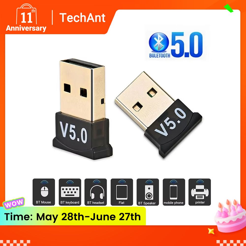 USB Bluetooth 5.0 Adapter Transmitter Bluetooth Receiver Audio Bluetooth Dongle Wireless USB Adapter for Computer PC Laptop Phone Tablet Printer Headphone Speaker Wireless Mouse Keyboard Music