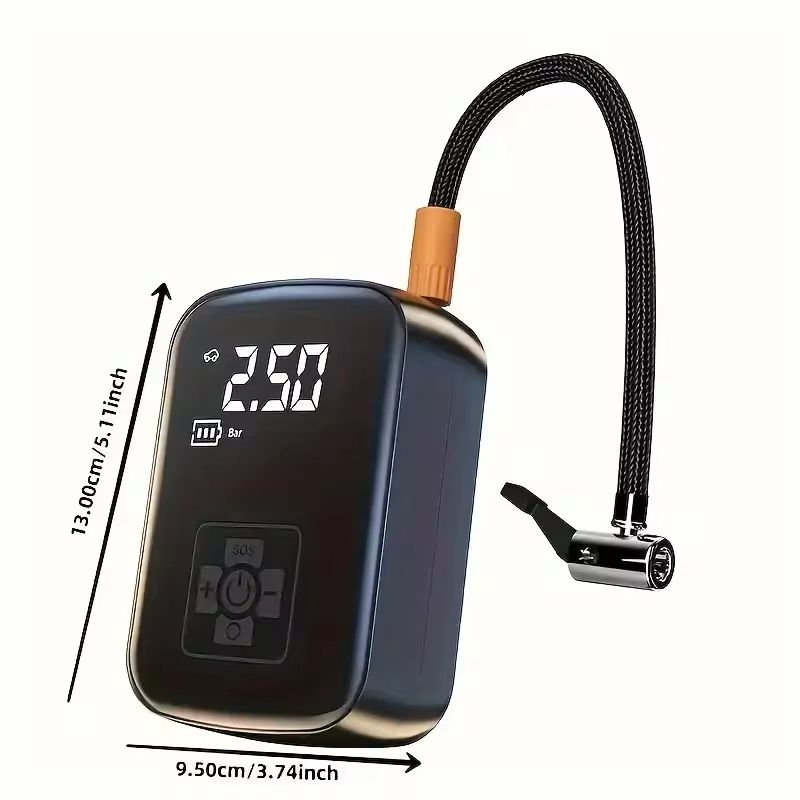 Portable Wireless Car Air Compressor Air Pump Electric Tire Inflator Pump for Motorcycle Bicycle AUTO Tyre with Digital Display
