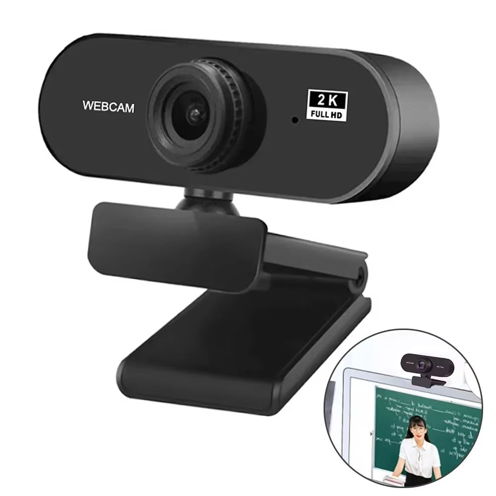 Clear 2K 1080P Webcam  Mini USB Web Camera With Microphones Web Cam Cover For Video Chats And Virtual Conferences For Desktop Laptop Computer