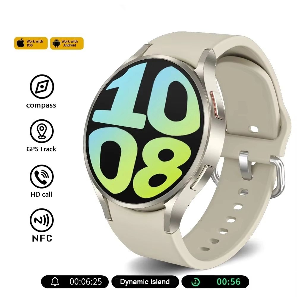 Classic Smartwatch Men AMOLED HD Screen Voice Assistant Bluetooth Call NFC Smart Watch for Women