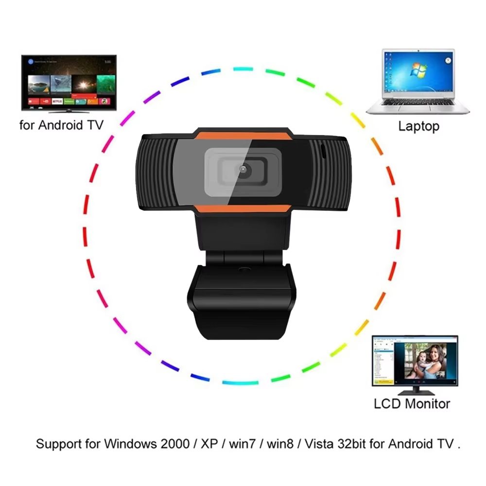 Mini Webcam 1080P HD USB Web Camera With Microphone For PC Computer Desktop Gamer Webcast Video Call Conference Work