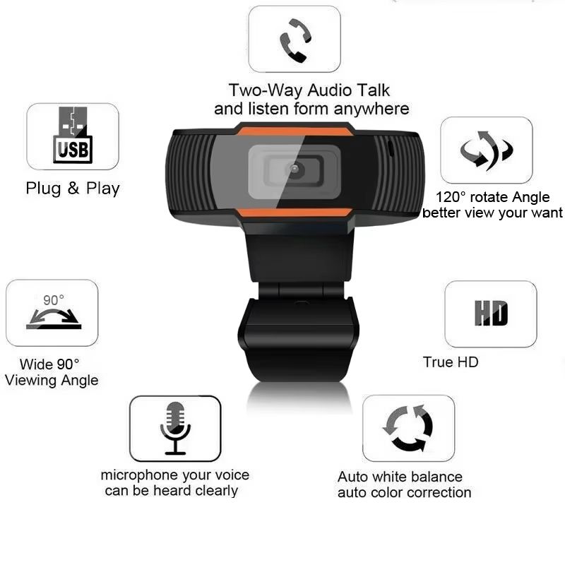 Mini Webcam 1080P HD USB Web Camera With Microphone For PC Computer Desktop Gamer Webcast Video Call Conference Work