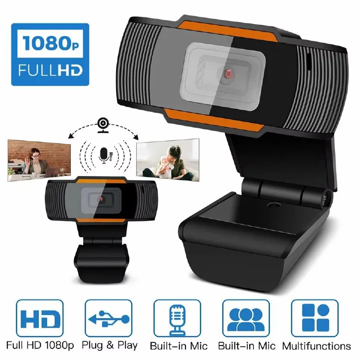 Mini Webcam 1080P HD USB Web Camera With Microphone For PC Computer Desktop Gamer Webcast Video Call Conference Work