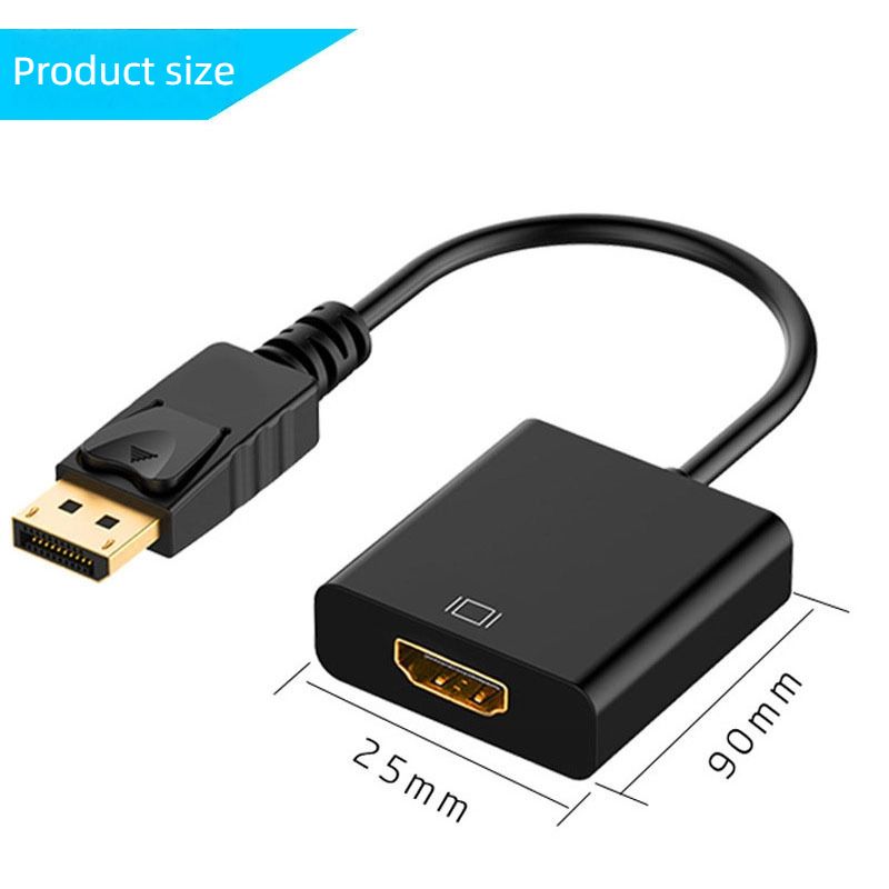1080P DisplayPort DP to HDMI-compatible Adapter Converter Display Port Male DP to Female HD TV Cable Adapter Video Audio For PC TV