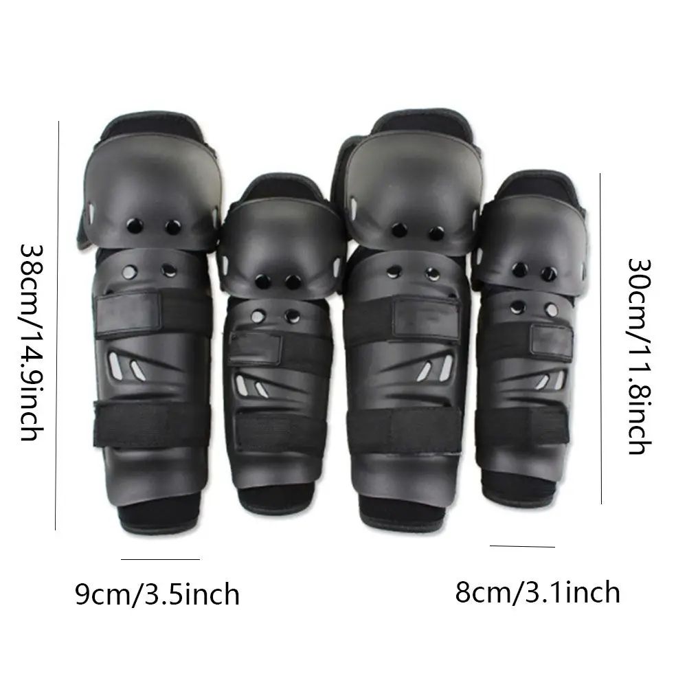 4 Piece Motorcycle Knee & Elbow Protectors Set Applicable Outdoor Cycling Protective Gear Applicable To Many Scenarios Riding Sports Anti Collision Protection