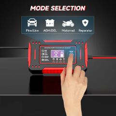 6A 12V Intelligent Car Battery Charger Pulse Repair LCD Display Motorcycle Battery Charging Lead-Acid Battery Repair Charger