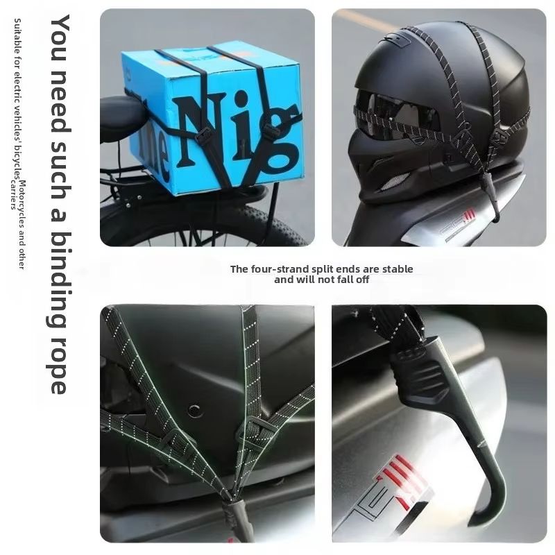 60CM/90CM Motorcycle Helmet Straps Luggage Retractable Elastic Rope Fixed Strap Moto Helmet Luggage Net Motorcycle Accessories