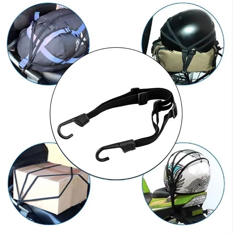 60CM/90CM Motorcycle Helmet Straps Luggage Retractable Elastic Rope Fixed Strap Moto Helmet Luggage Net Motorcycle Accessories