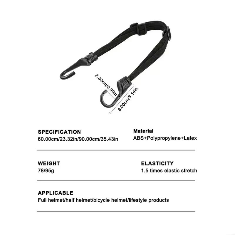 60CM/90CM Motorcycle Helmet Straps Luggage Retractable Elastic Rope Fixed Strap Moto Helmet Luggage Net Motorcycle Accessories