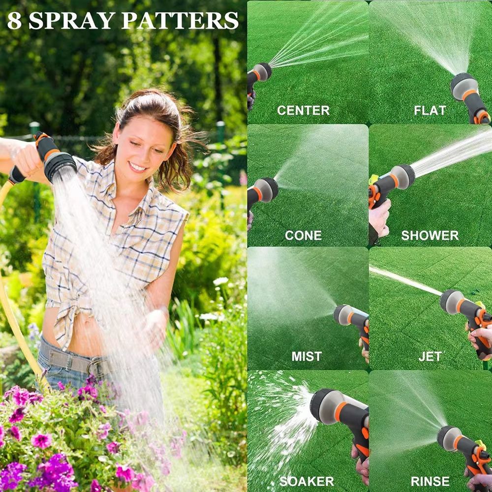 High Pressure Watering Gun 8 Modes Garden Spray Irrigation Watering Nozzle For Lawn/Garden Watering Car Cleaning & Home Use