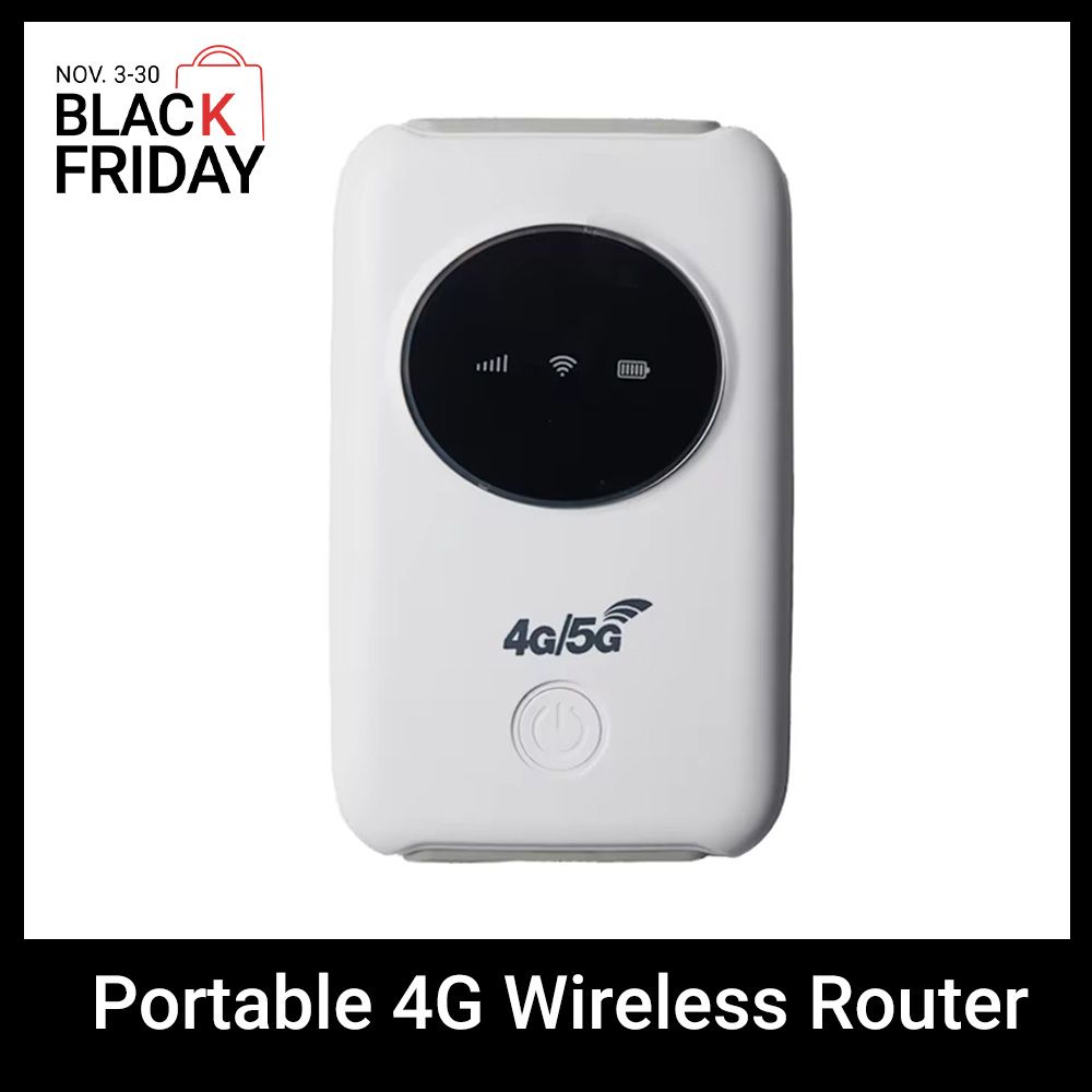 Pocket Hotspot Portable 4G Wireless Router MIFI 3200mAh Mobile Broadband 150Mbps Wide Coverage with SIM Card Slot 10 WiFi Users