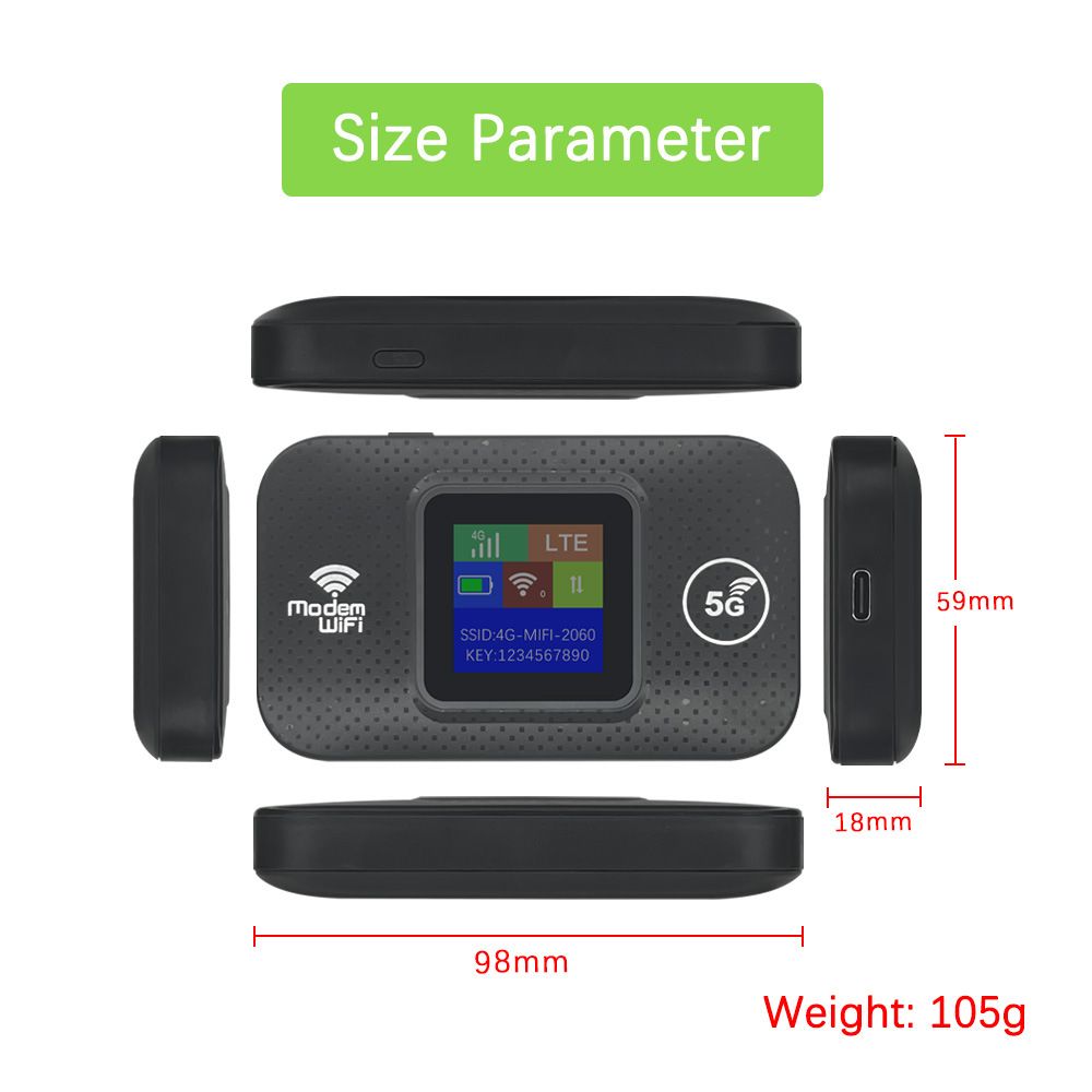 4G 5G WiFi 6 Mobile Hotspot Router Support 10 Users with SIM Card Slot Wireless Router Portable WiFi Hotspot for Home Travel