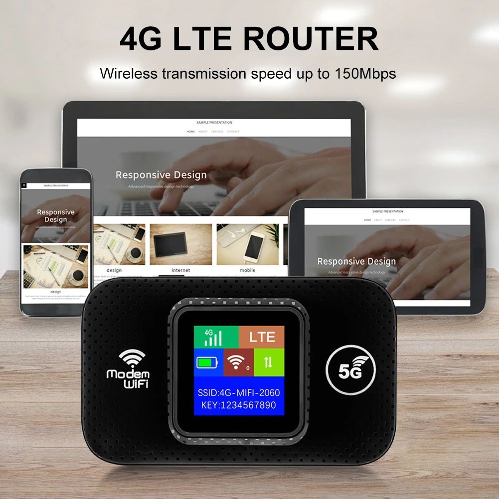 4G 5G WiFi 6 Mobile Hotspot Router Support 10 Users with SIM Card Slot Wireless Router Portable WiFi Hotspot for Home Travel