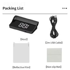 Digital Speedometer GPS HUD Plug And Play Head Up Display For all Cars Big Font KMH Windshield Projector Car Accessories